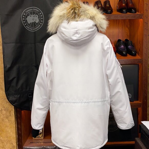 Canada Goose Expedition white Unisex Hooded Parka - Picture 3 of 7
